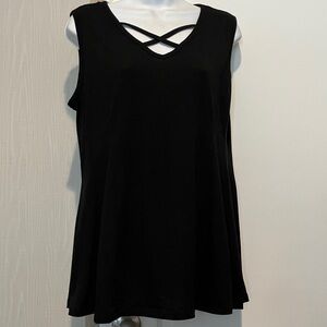Elegant Black Crisscross Tank Top
